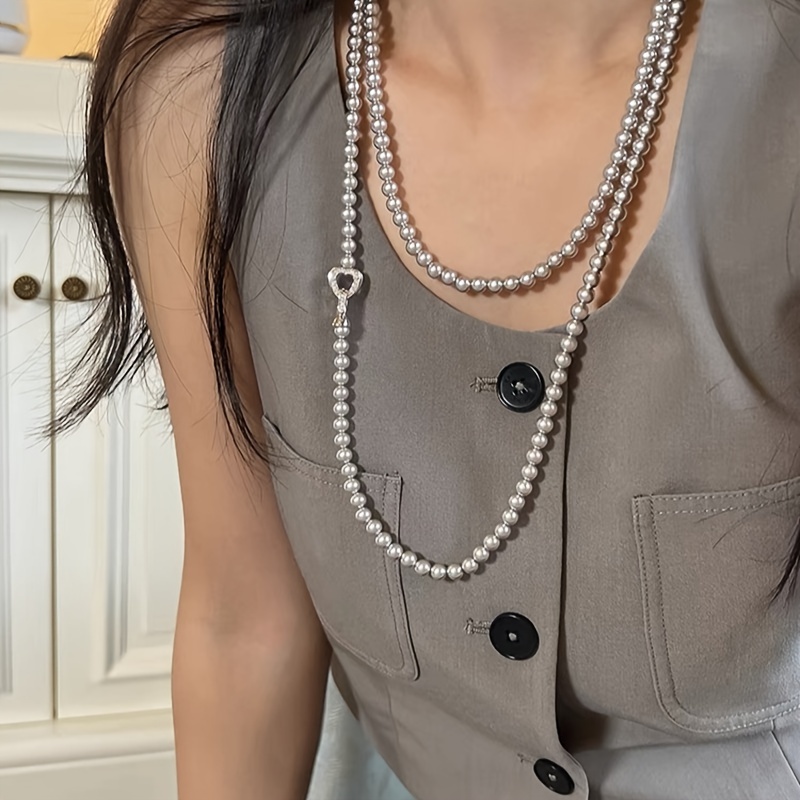 6mm Multicolor Long Pearl Necklace for Women